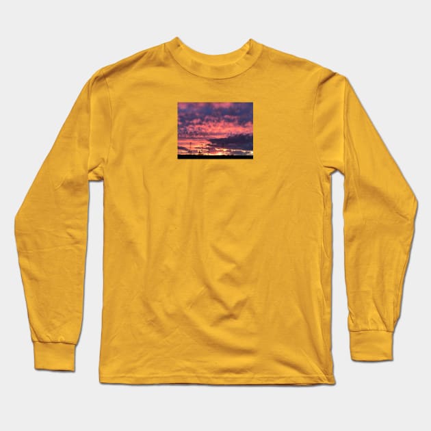 Brilliant desert sunset Long Sleeve T-Shirt by littlebird